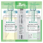 &honey x VT Cosmetics Deep Moist Limited Set: Shampoo 440 ml, Treatment 445 g and 2-Step Mask Sample, CICA Honey Scent