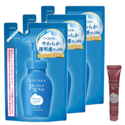 SENKA Perfect Whip Speedy Foaming Facial Cleanser Refill, 4.6 fl oz (130mL) x 3 + Sample