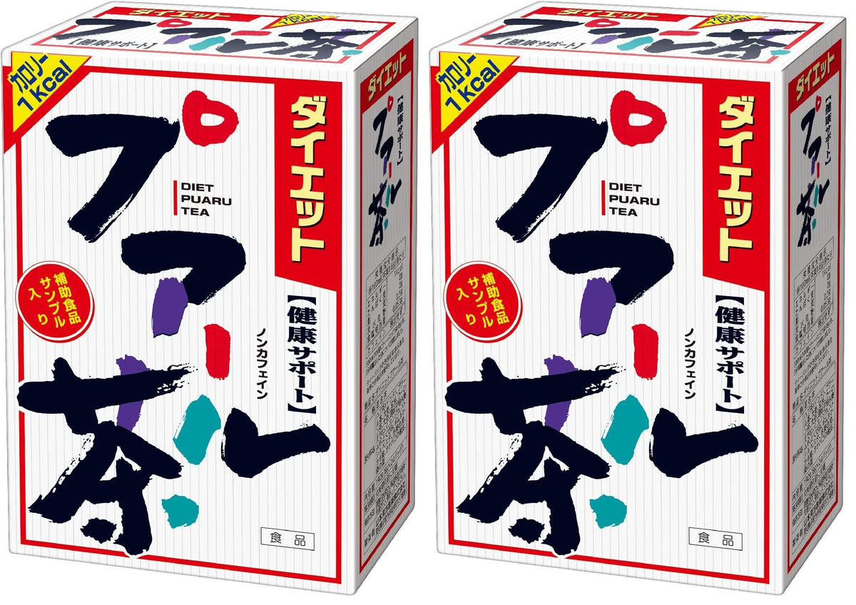 Diet Pu-erh Tea Blend, Caffeine-Free Mixed Tea with 14 Ingredients, 24 Tea Bags of 8 g, 1 kcal per Cup