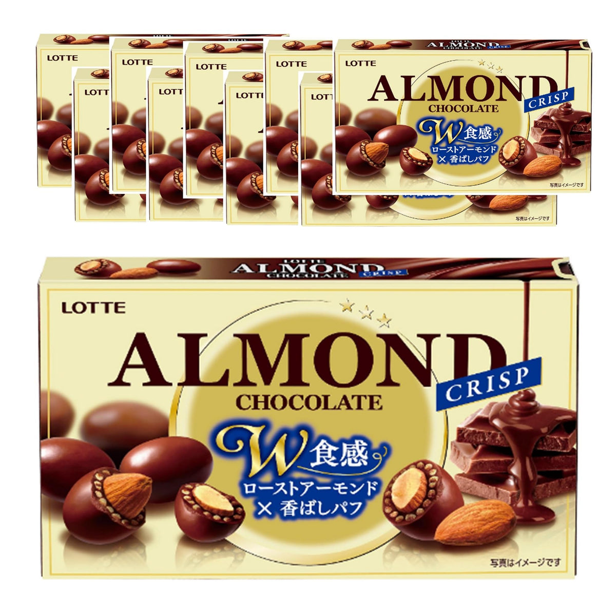 Lotte Almond Chocolate Crisp, 80 g x 5 Boxes