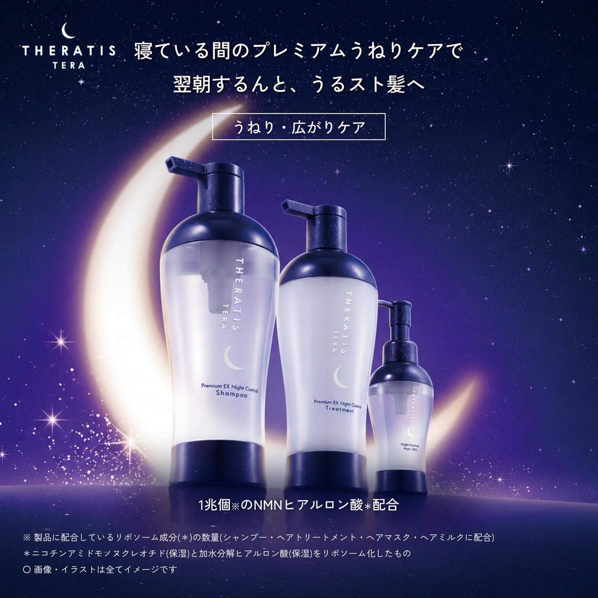 THERATIS Tera Night Control Hair Treatment 435mL for Waves
