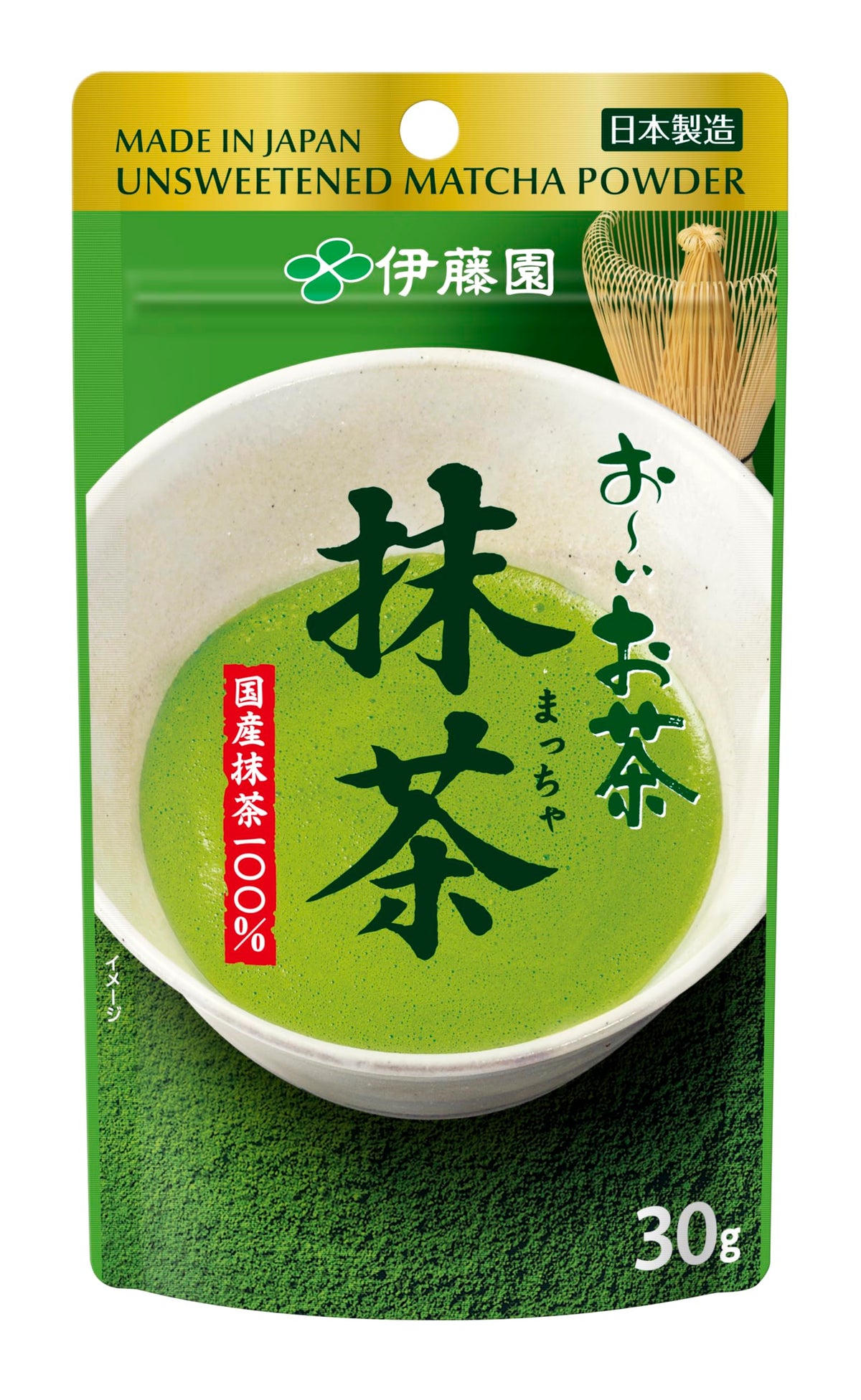 ITO EN Oi Ocha Domestic Matcha Powder, 30 g Zipper Stand Bag