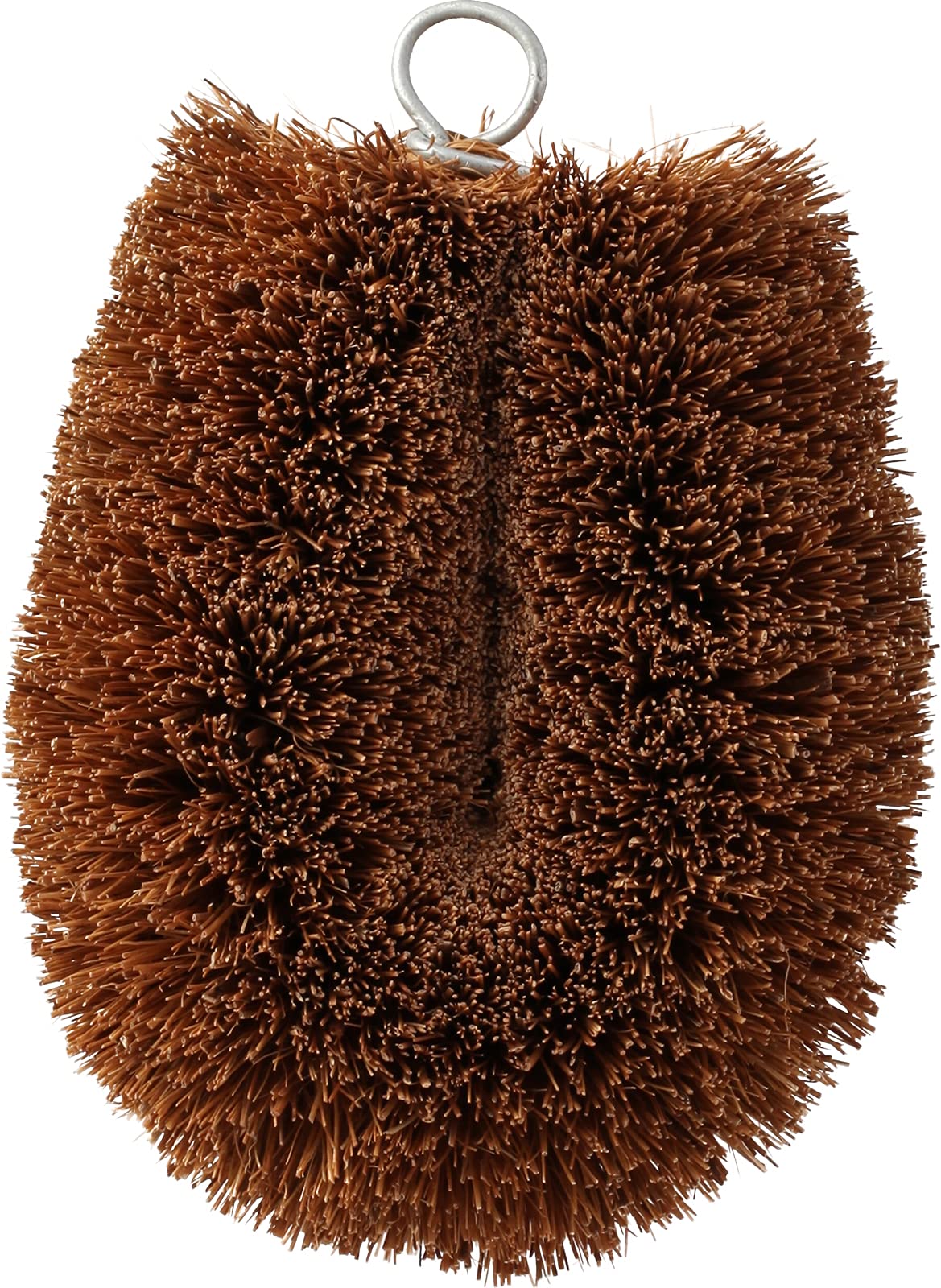 Kamenoko Tawashi Palm Chibikko P, Small Coir Palm Scrubber with a Hanging Ring for Dishes and Vegetables, 50 x 32 x 70 mm, 1 Piece or 2-Piece Set