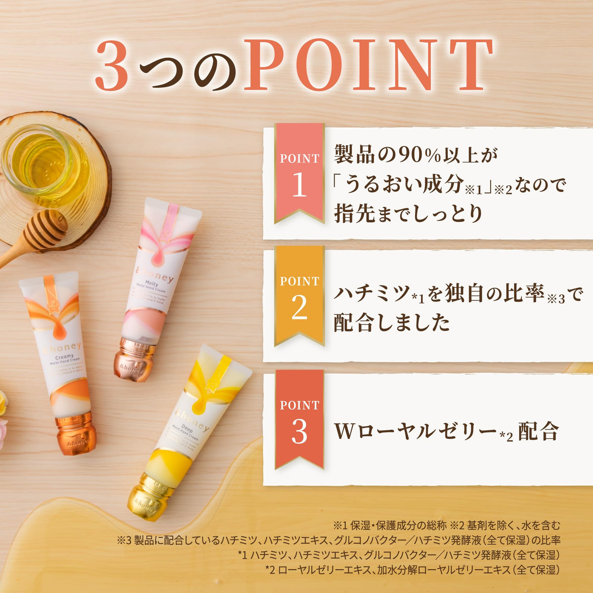 &honey Deep Moist Hand Cream 50 g, Moist Type, Fleur Honey Scent