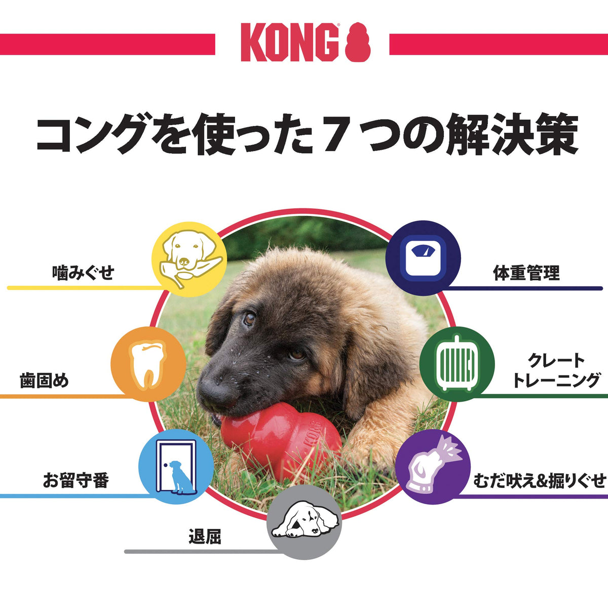 KONG Classic Dog Toy Size S for Small Dogs up to 9 kg, Red Natural Rubber Fillable Chew and Enrichment Toy, Made in USA