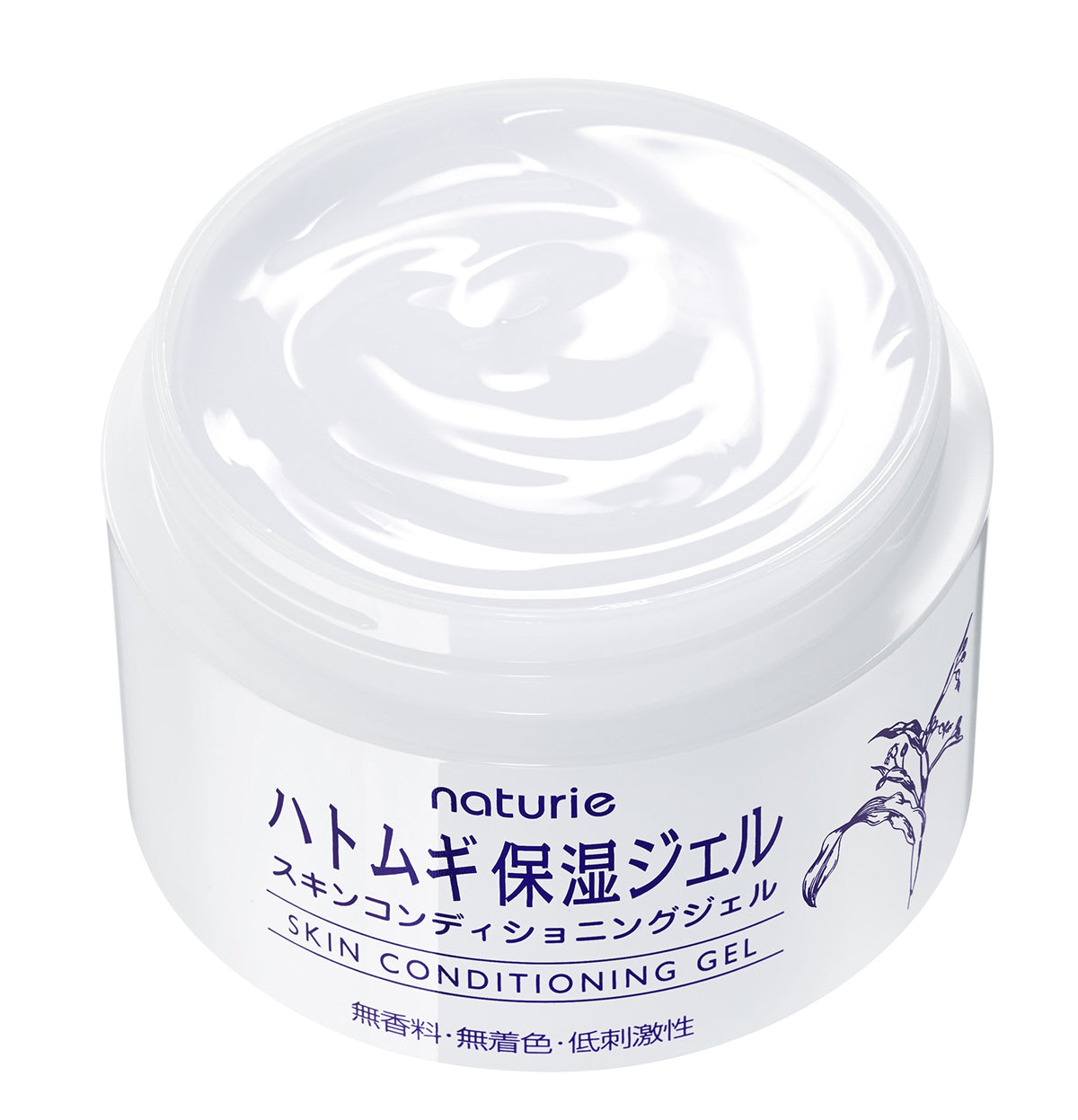 Naturie Hatomugi Skin Conditioning Gel, 180 g Jar, Fragrance-Free Colorant-Free Moisturizing Gel with Coix Seed Extract