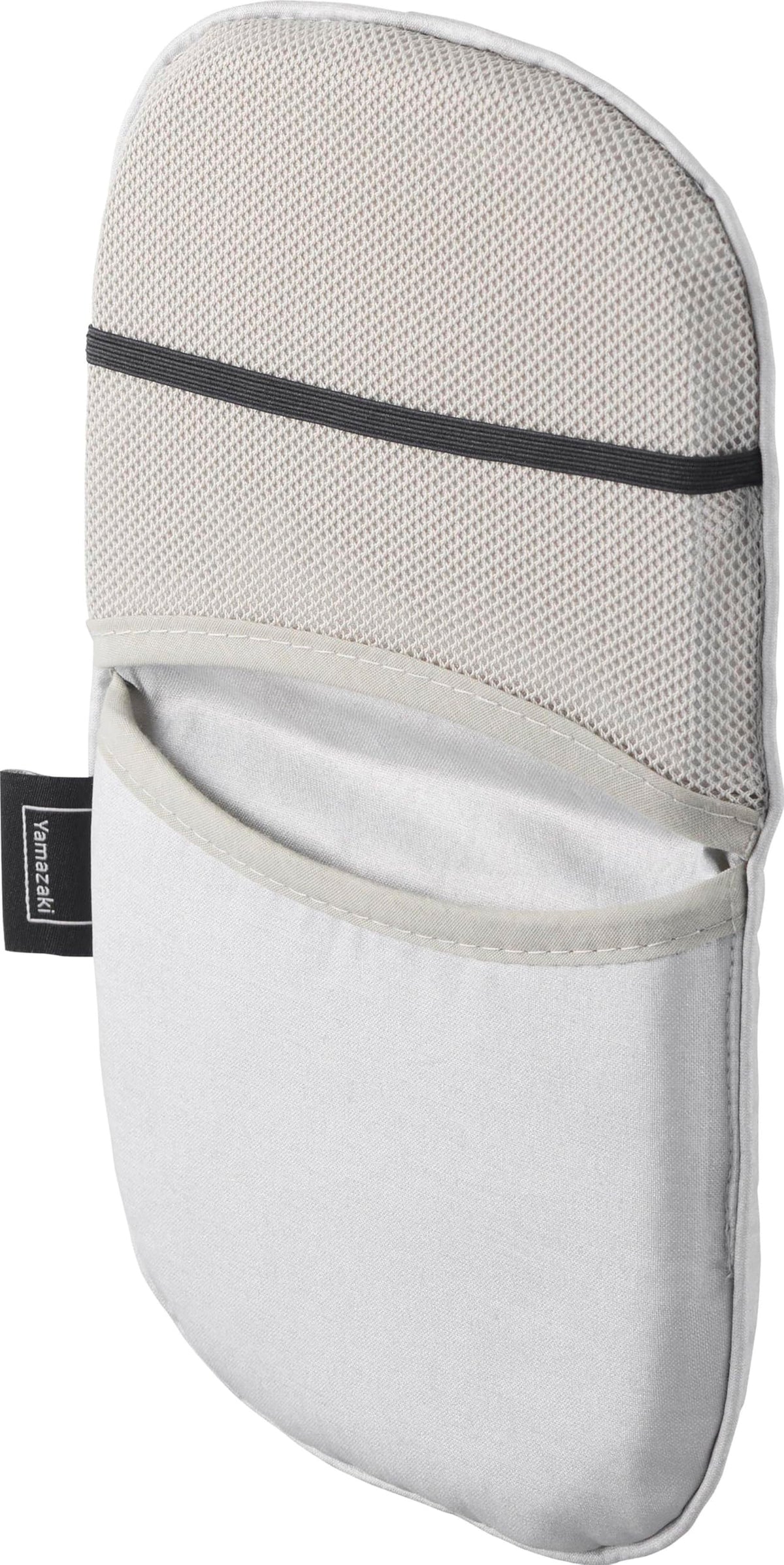 Yamazaki Grippable Iron Mitt, Aluminium-Coated Mitt for Garment Steamers Used on a Hanger, 15.5 x 2.5 x 25 cm and 50 g, Heat Resistant to 200 C