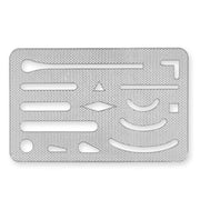STAEDTLER Mesh Erasing Shield, Stainless Steel Eraser Stencil with Shaped Holes, 98 x 58.9 mm Plate, Pack 66 x 132 x 0.2 mm, 3.9 g, 1 or 2 Plates