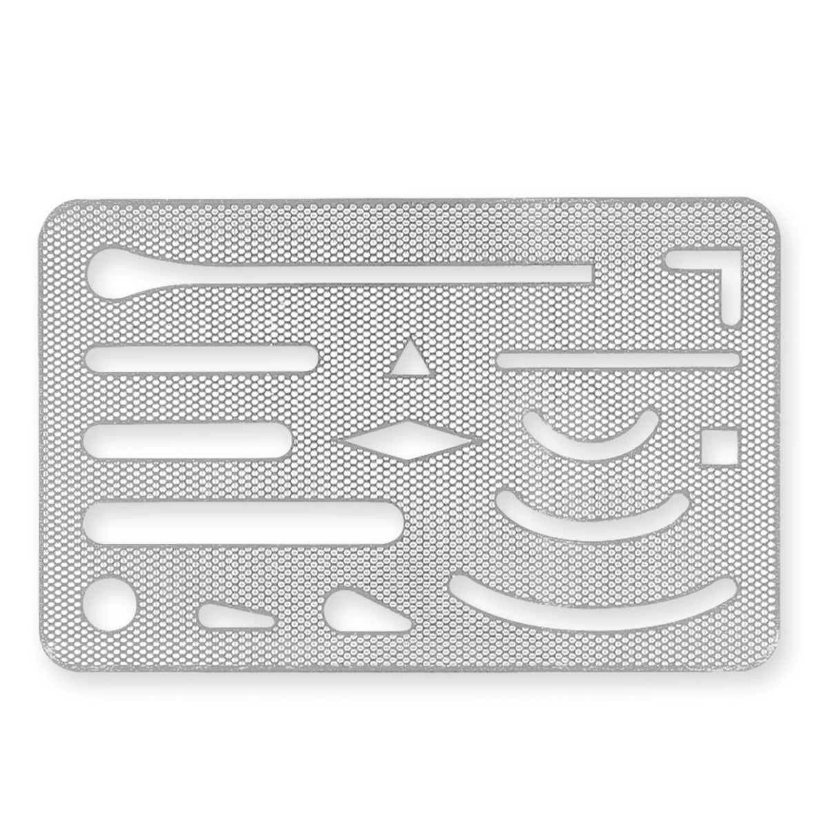 STAEDTLER Mesh Erasing Shield, Stainless Steel Eraser Stencil with Shaped Holes, 98 x 58.9 mm Plate, Pack 66 x 132 x 0.2 mm, 3.9 g, 1 or 2 Plates