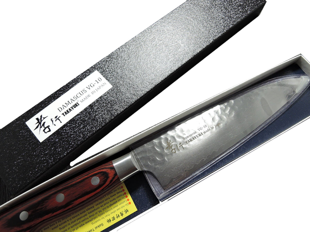 Sakai Takayuki Hammered Damascus Gyuto 180mm