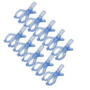 Toa Sangyo CLR Wide Pole Pegs, Polycarbonate Laundry Pegs with Steel Wire Springs for Windy Days, 4.3 x 3.4 x 9 cm Each, Pack of 10, Blue