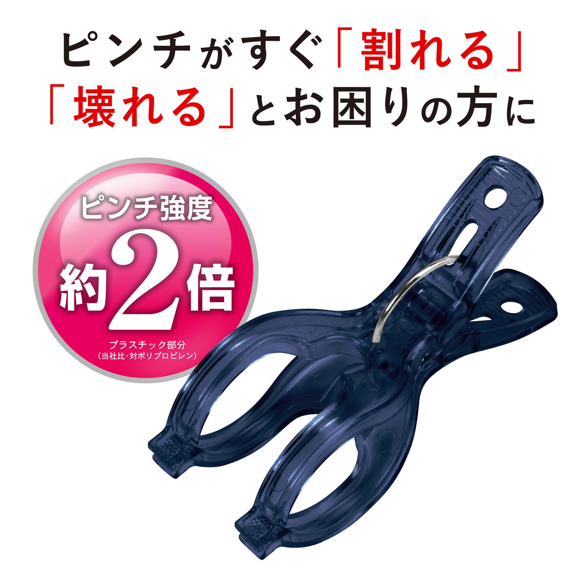Towa Sangyo Polycarbonate Clothespins — Wide-Jaw Pole Clamps