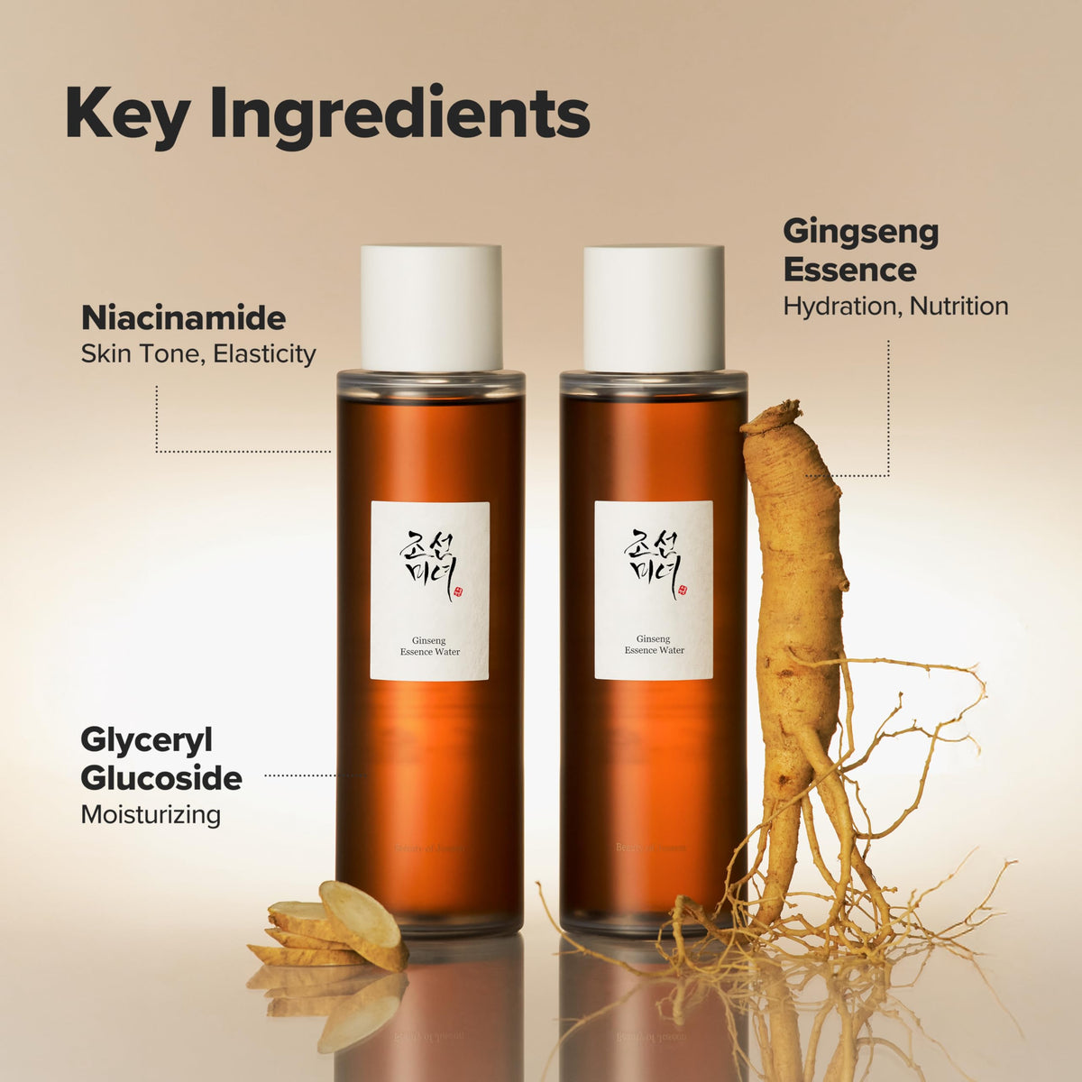 Beauty of Joseon Ginseng Essence Water, Hydrating Essence Toner with Ginseng Extract, Niacinamide and Glyceryl Glucoside, 150 mL