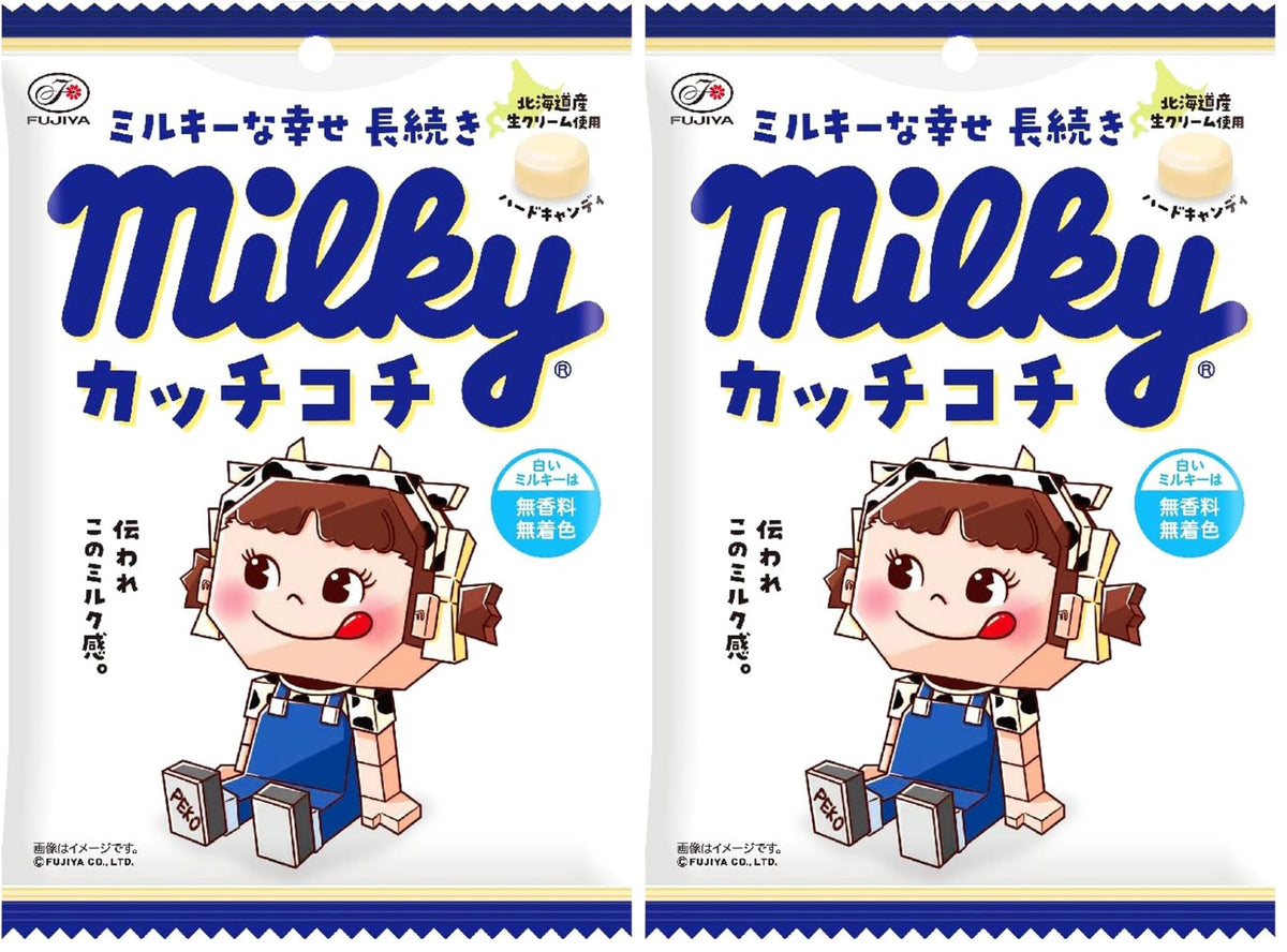 Fujiya Milky Kacchikochi Hard Milk Candy, 72 g x 6 Bags