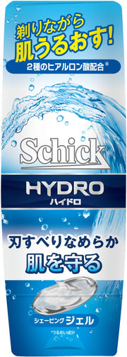 Schick Hydro Shaving Gel, 200 g Clear Shaving Gel with Two Hyaluronic Acids that Softens the Beard and Lets the Blade Glide, Made in Japan