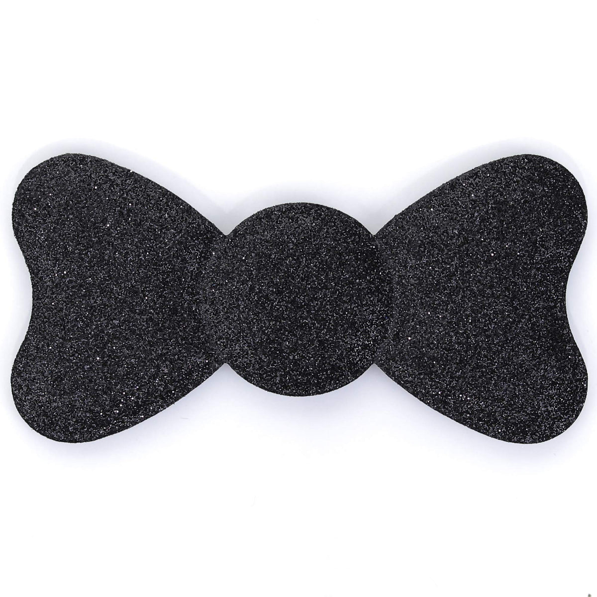 Glitter Plain-Color No-Crease Hair Clip for Bangs, Made in Japan, Ribbons, Cross, Hearts, Five-Point Shapes and Rectangles