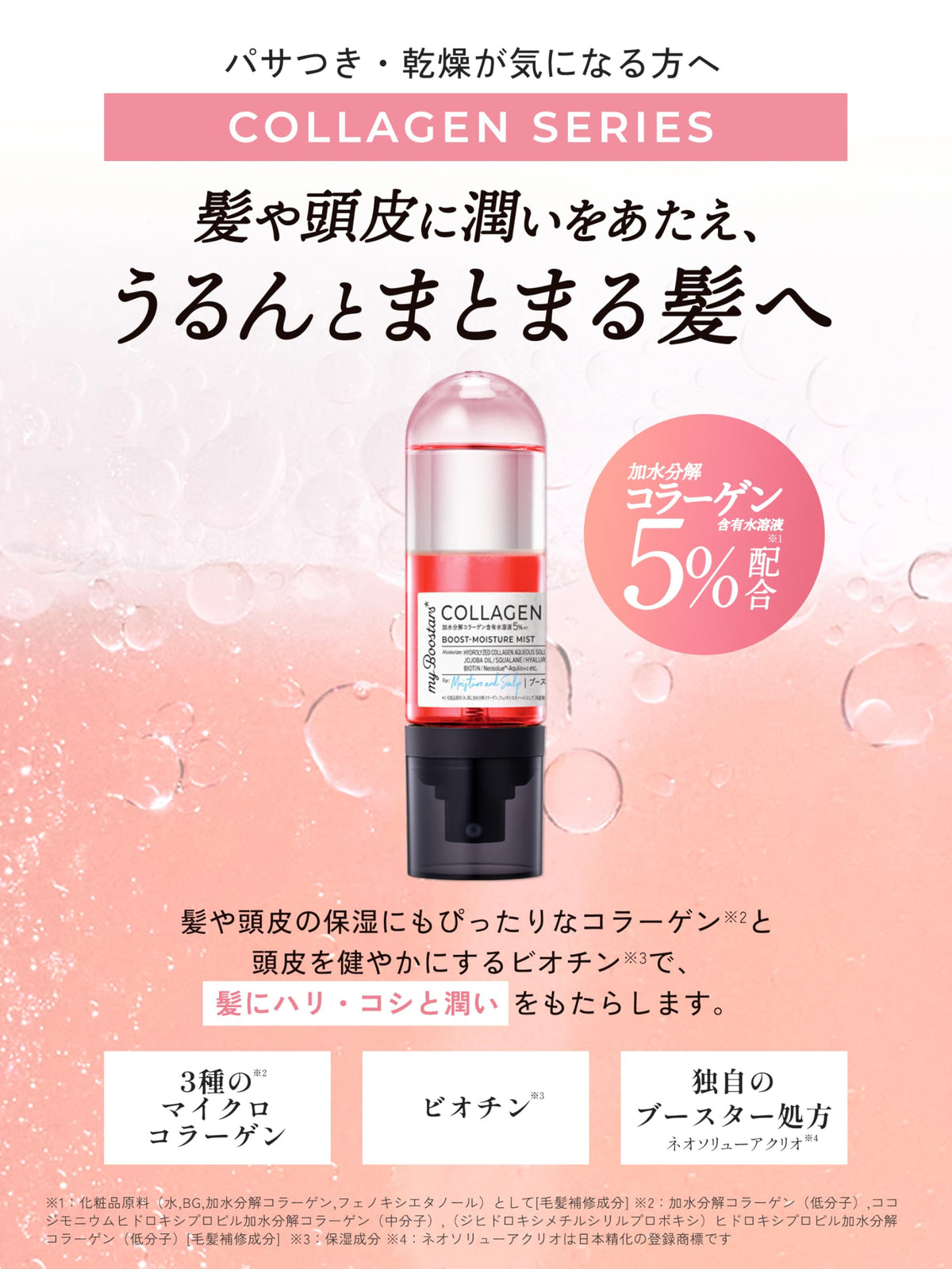 My Boostars Collagen Booster Hair Mist — Scalp and Moisture 40 mL