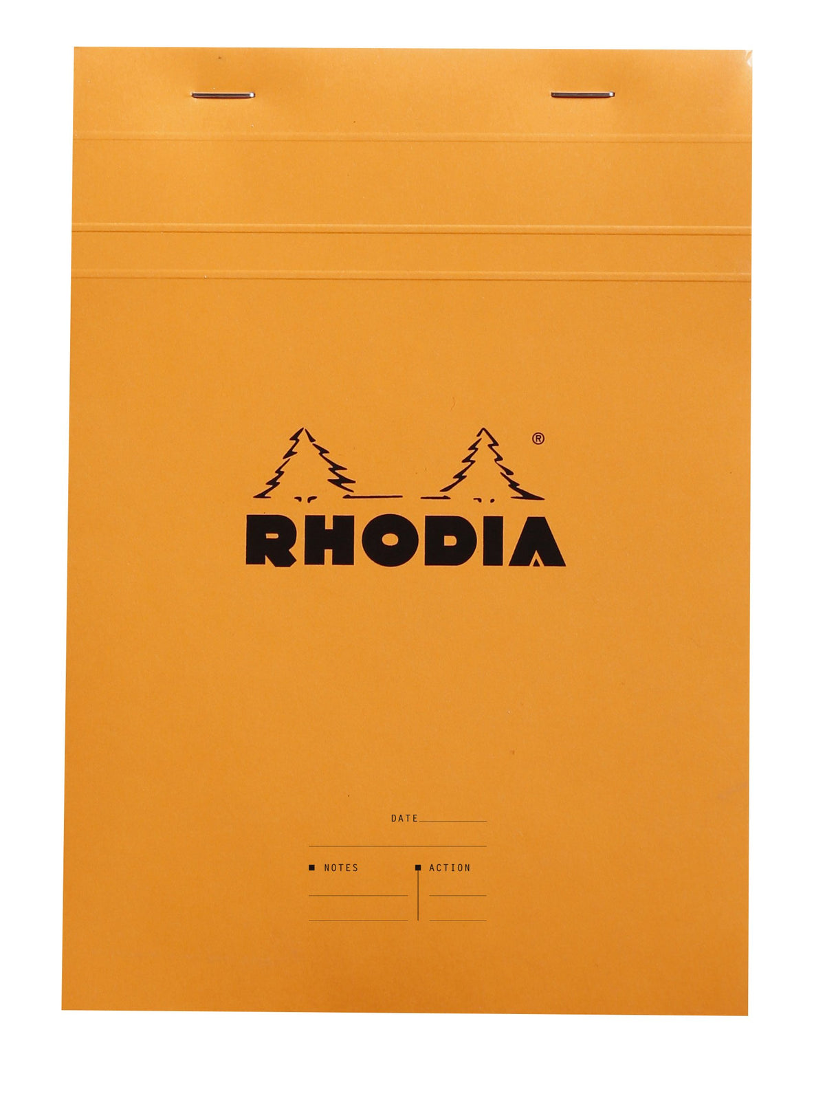 Rhodia Block Notepads, 80 Sheets with Water-Repellent Cover and Micro-Cut Perforation, Sizes No.10 to No.19 and A3+, Grid, Lined or Meeting Rule, Orange, Black or White, 1 to 5 Pads