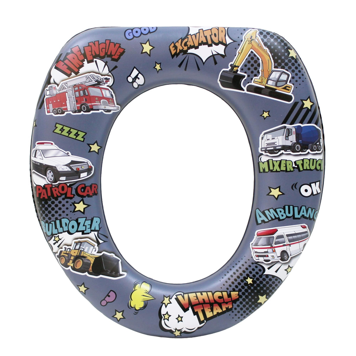 Eiwa Soft Auxiliary Toilet Seat for Toilet Training, Cushioned, Washable, No Handles, 285 x 270 mm and 244 g, Ages 1.5 to 6, in Nine Character Designs