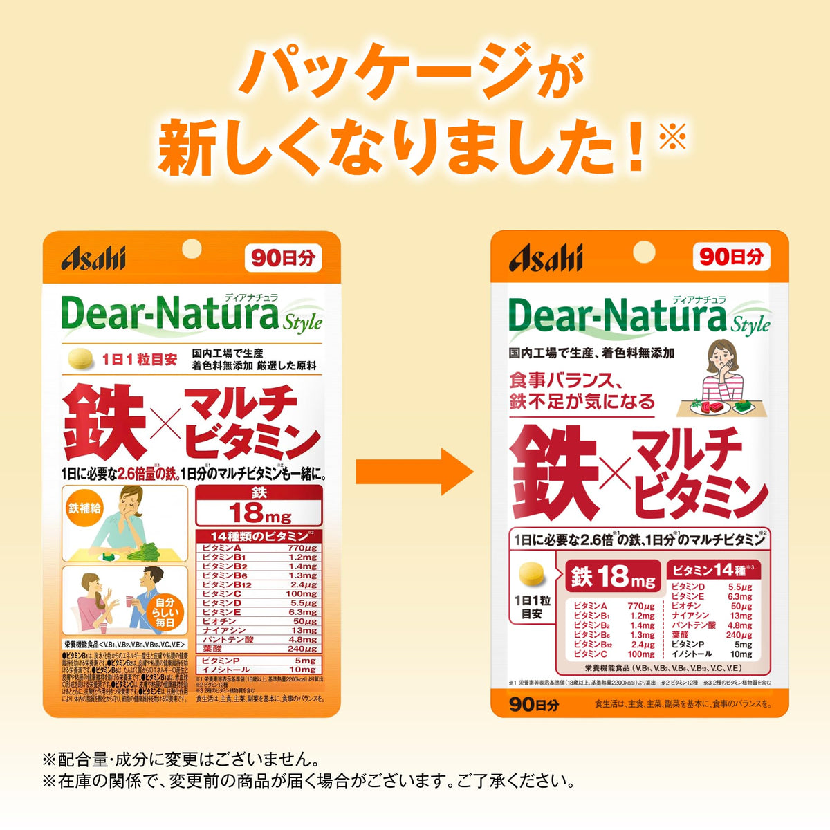 ディアナチュラ Iron Multi‑Vitamin — 1‑pill iron+14vitamins90dSupply