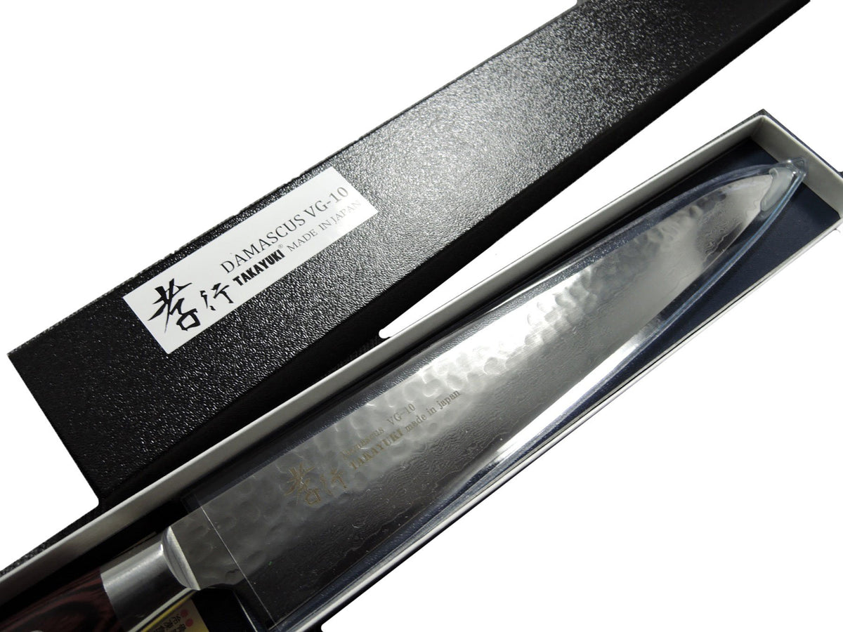 Sakai Takayuki Hammered Damascus Sujihiki 240mm