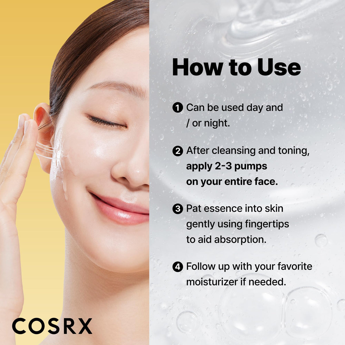 COSRX Advanced Snail 96 Mucin Power Essence, Hydrating Face Essence with 96% Snail Secretion Filtrate, 100 mL