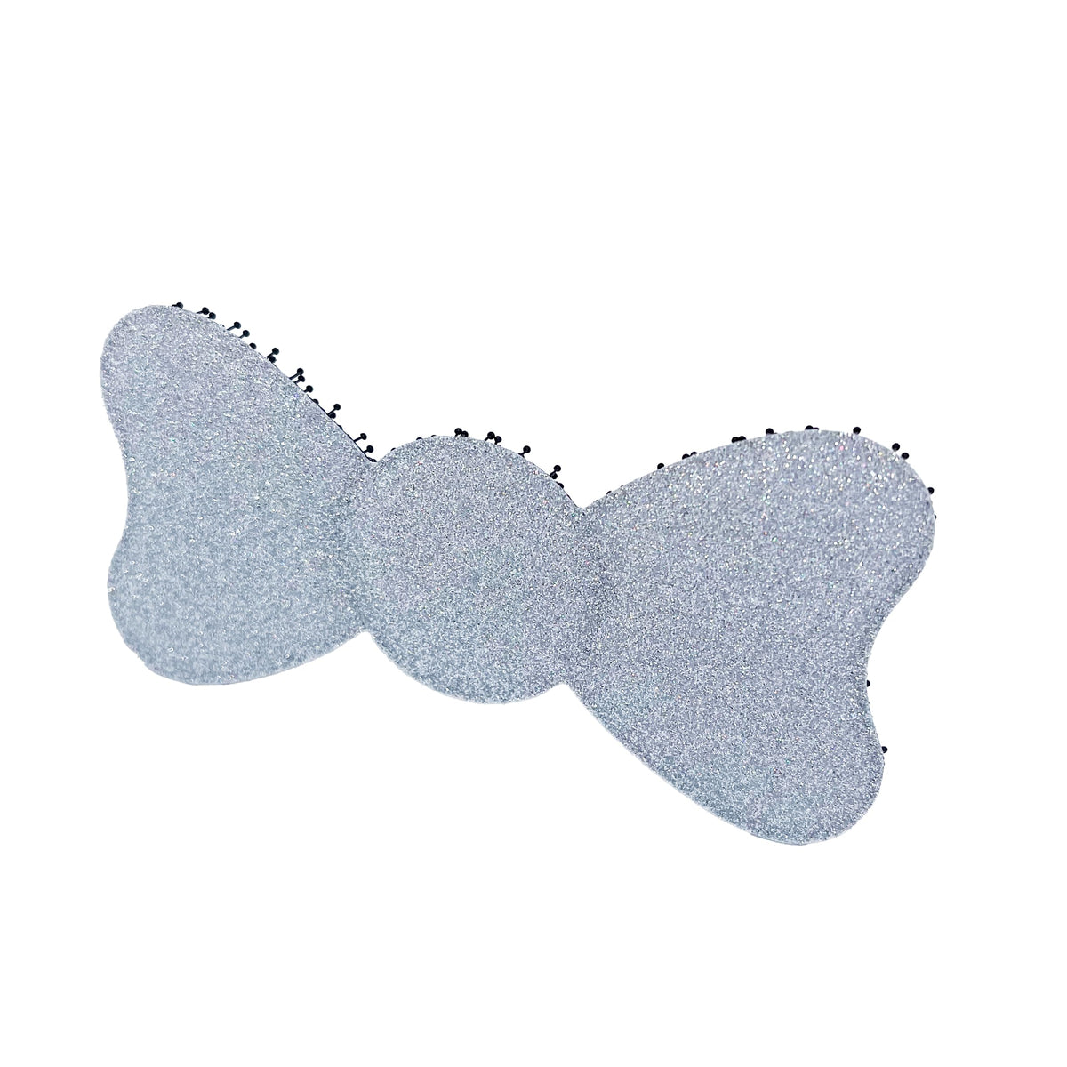 Glitter Plain-Color No-Crease Hair Clip for Bangs, Made in Japan, Ribbons, Cross, Hearts, Five-Point Shapes and Rectangles