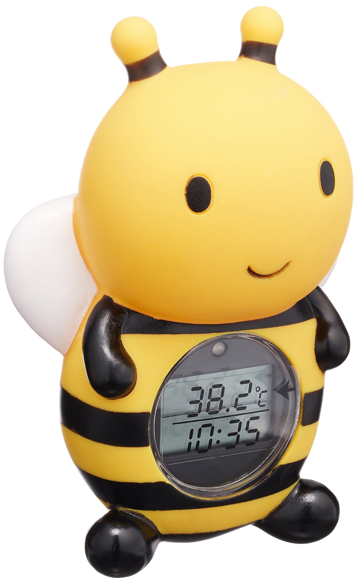 Papa Gino Bee Floating Digital Bath Thermometer RBTM002 with Alarm, Clock, Timer and Stopwatch, 7.8 x 2.8 x 9.5 cm, LR44 Battery Included