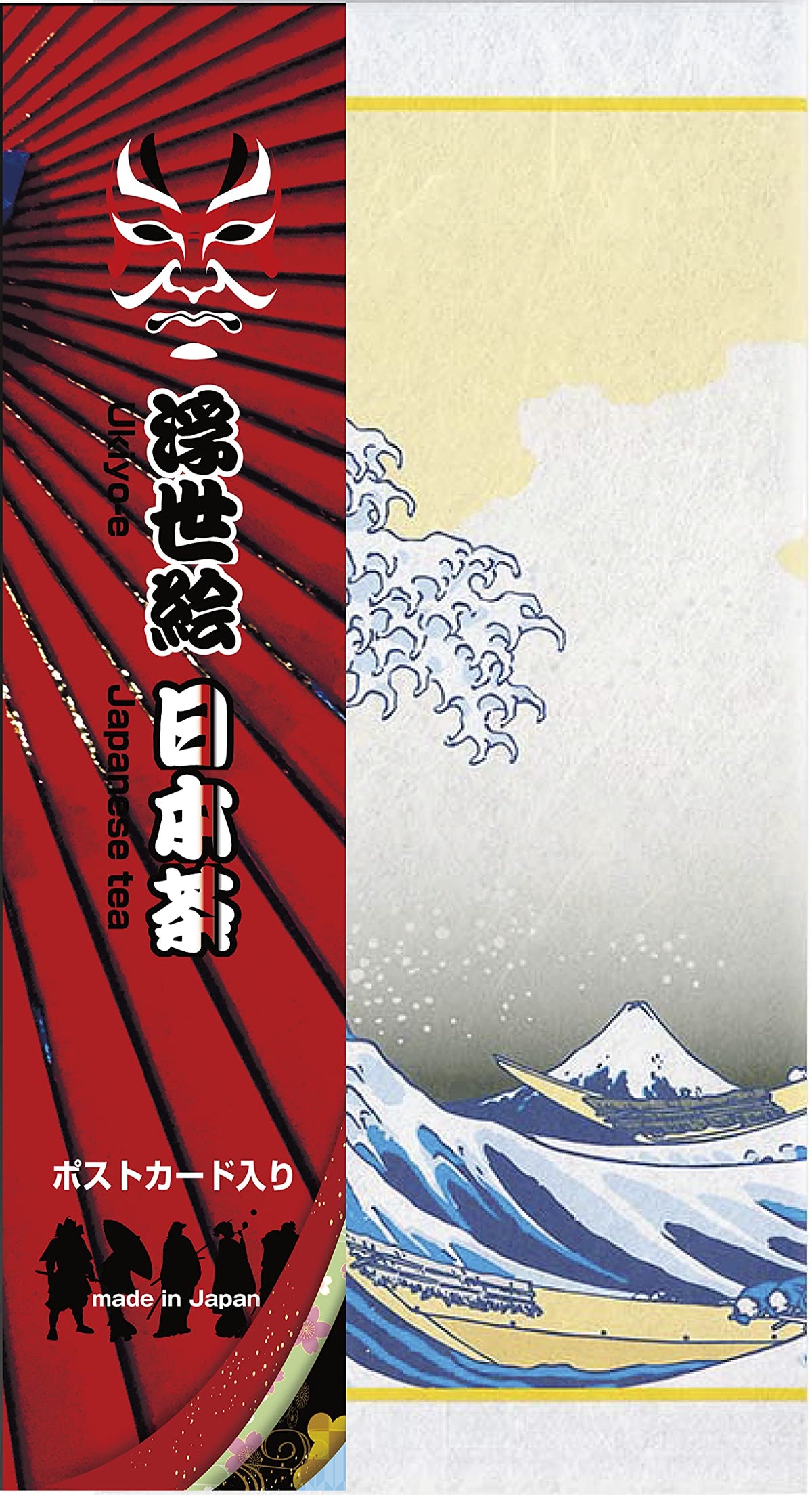 Ukiyo-e Japanese Sencha Tea With Postcard, Great Wave, 100 g