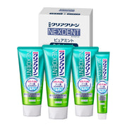 Clear Clean Nexdent Medicated Fluoride Toothpaste 3-Tube Sets, Pure Mint / Extra Fresh, 120g x 3 (Pure Mint With 25g Mini)