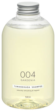 Tamanohada Shampoo 004 Gardenia, Fragrant Clear-Bottle Shampoo with Polyquaternium-10, Gardenia Scent, 540 mL