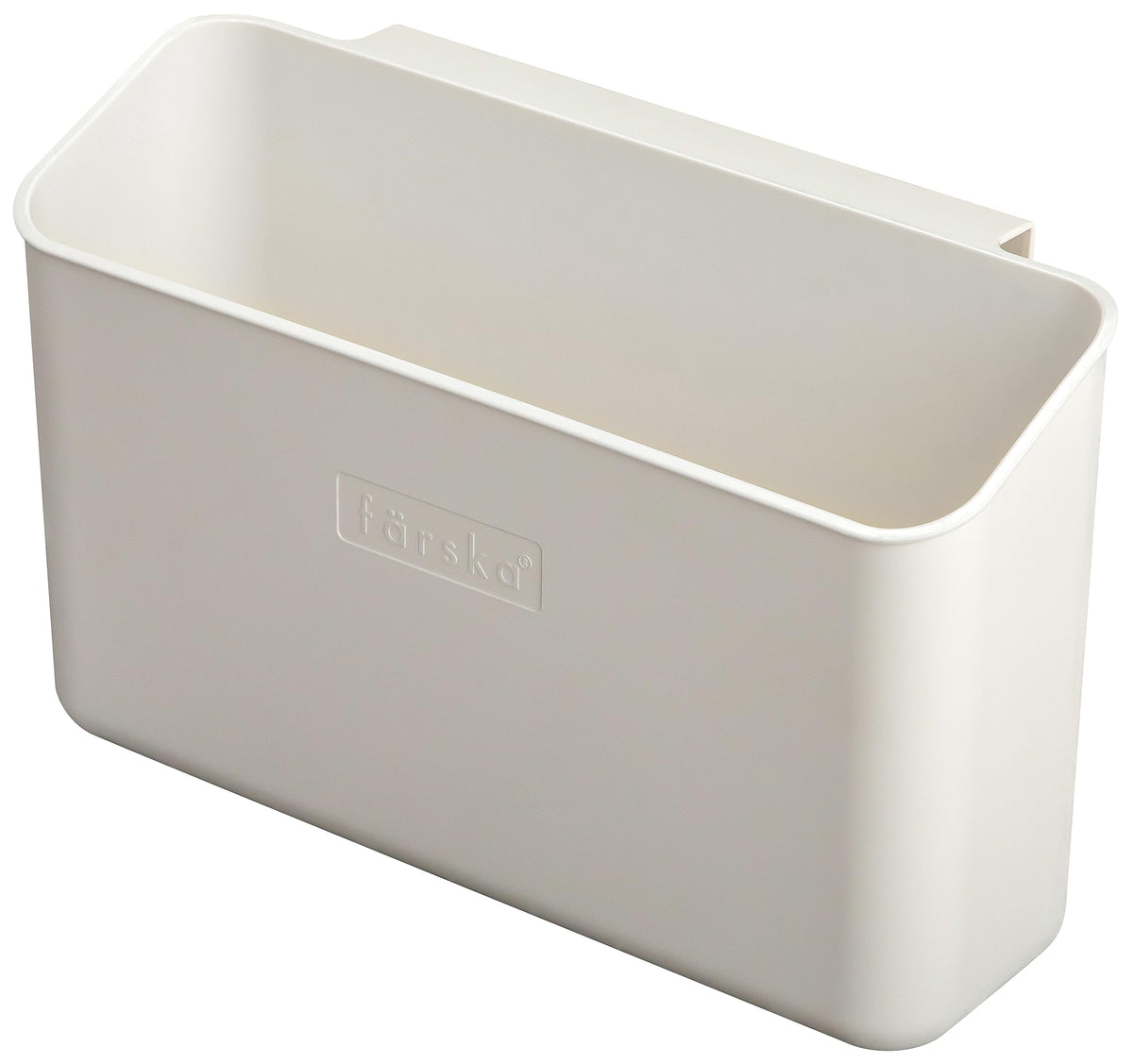 farska Hanging Box 746252, Ivory Polypropylene Storage Box 28 x 11 x 17 cm, 280 g, Hooks onto Compatible Bed and Chair Frames