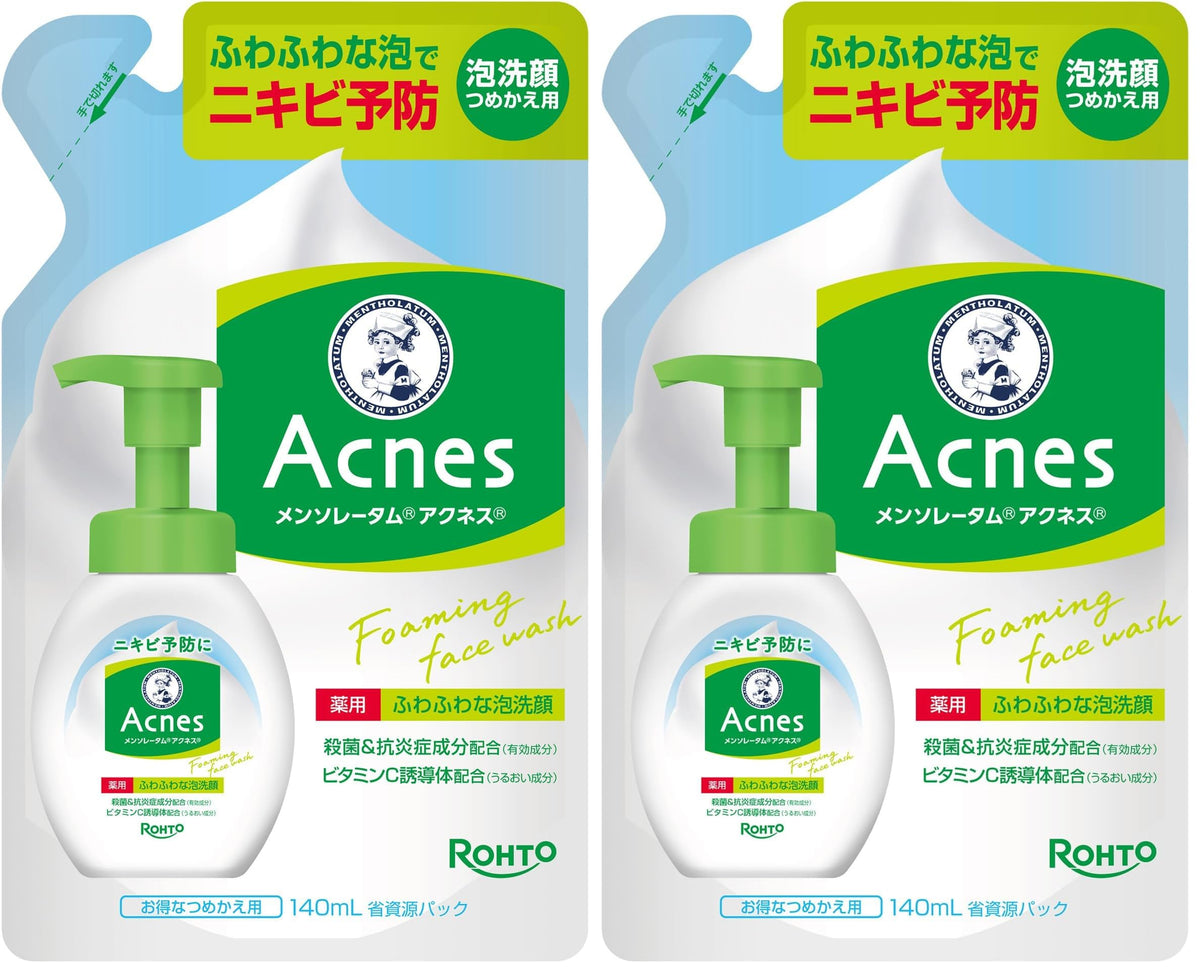 ROHTO Acnes Medicated Foaming Face Wash Refill 140mL