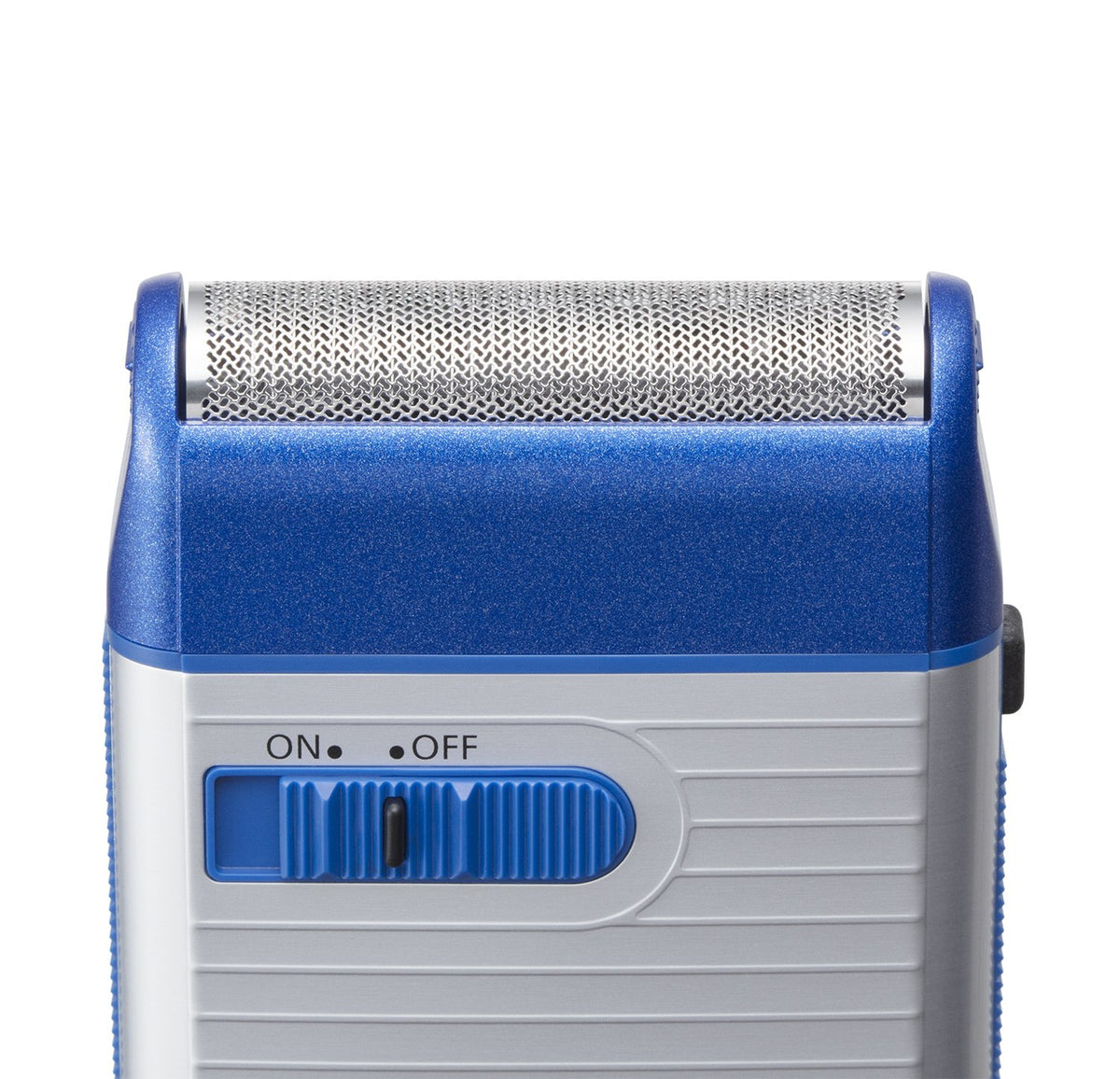 Panasonic Compact Travel Shaver ES-RS10, Single-Foil Reciprocating Battery Shaver with Cap and Cleaning Brush, Silver or Blue, Made in Japan