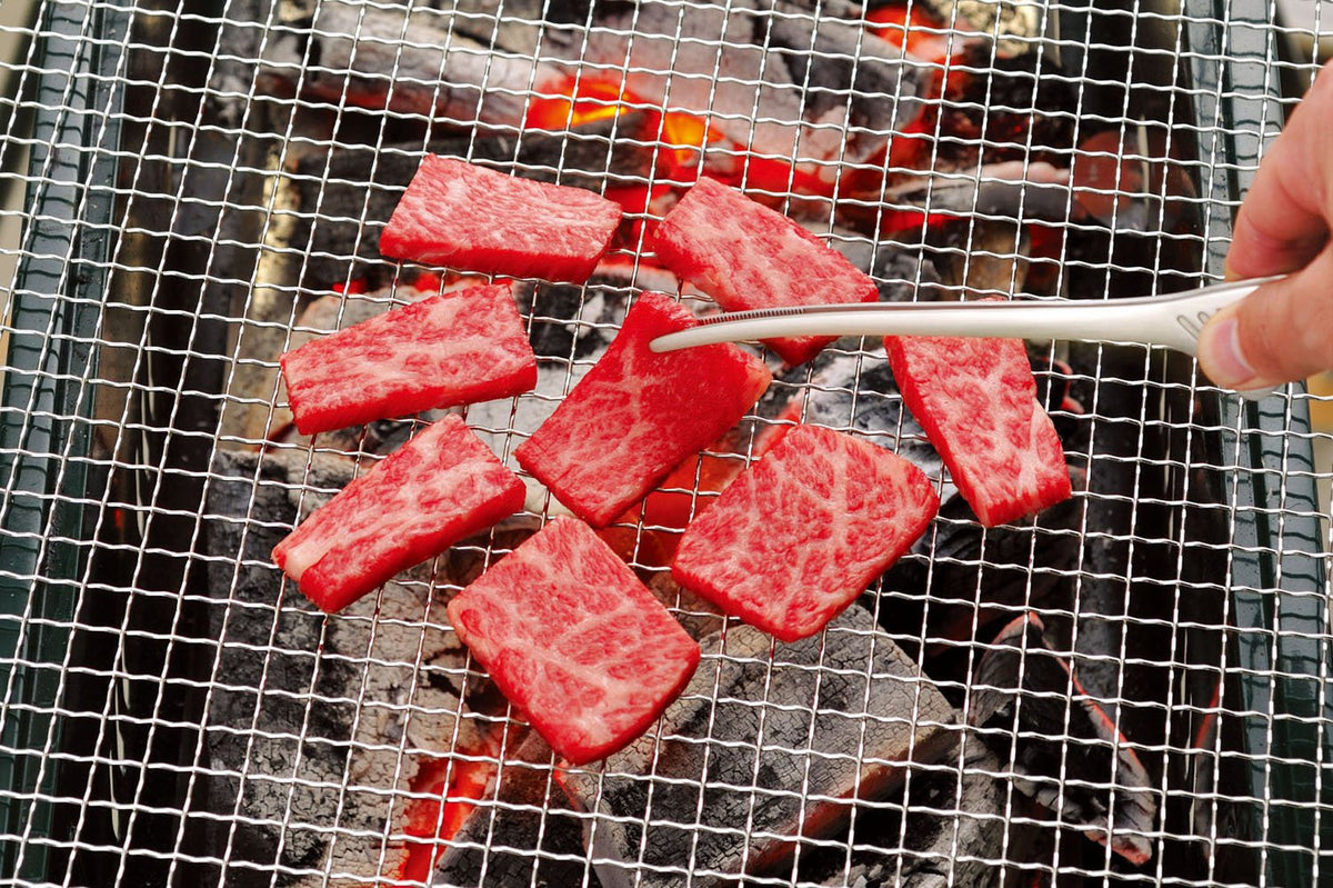Todai Stainless Steel Yakiniku Tongs 0833, Slim 240 mm Tongs for Grilling and Pasta, Dishwasher-Safe, Made in Japan