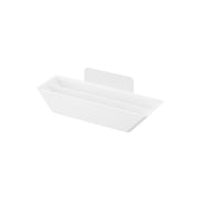 Yamazaki Tower Film-Hook Coffee Filter Stocker, Slim Stocker That Sticks to a Coffee Maker With a Film Hook and Holds About 90 Paper Filters, Dividers Keep Them From Bending, 13.4 x 4.3 x 2.4 cm and 30 g, White or Black