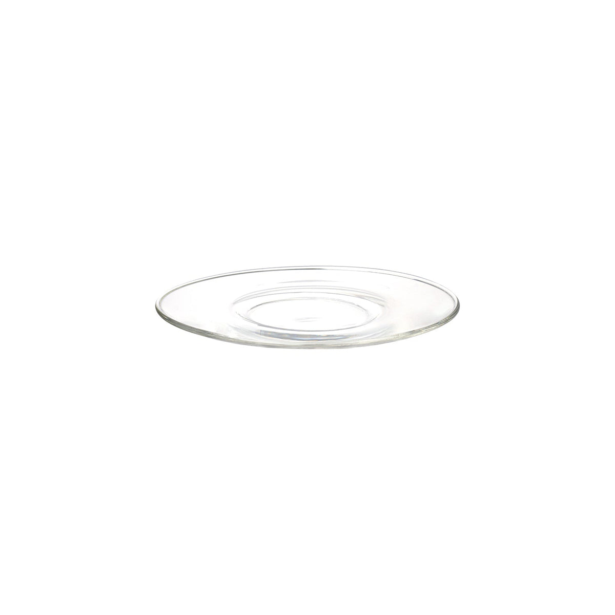 KINTO UNITEA Glass Saucer 150 mm, Clear Heat-Resistant Glass Saucer 150 mm for Cups and Teapots, Microwave and Dishwasher Safe, Made in China, 15 x 15 x 1 cm and 110 g, Clear