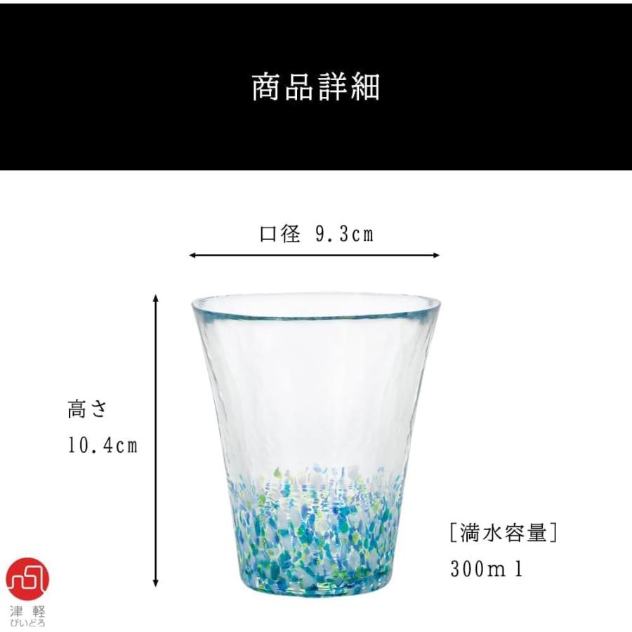 ADERIA Tsugaru Vidro Nihon no Iro Fukei Hydrangea Glass Tumbler 300 ml