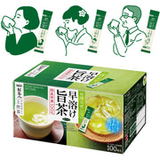 Instant Sencha with Uji Matcha, 100 Sticks of 0.8 g, Powdered Japanese Green Tea for Hot Water or Cold Water