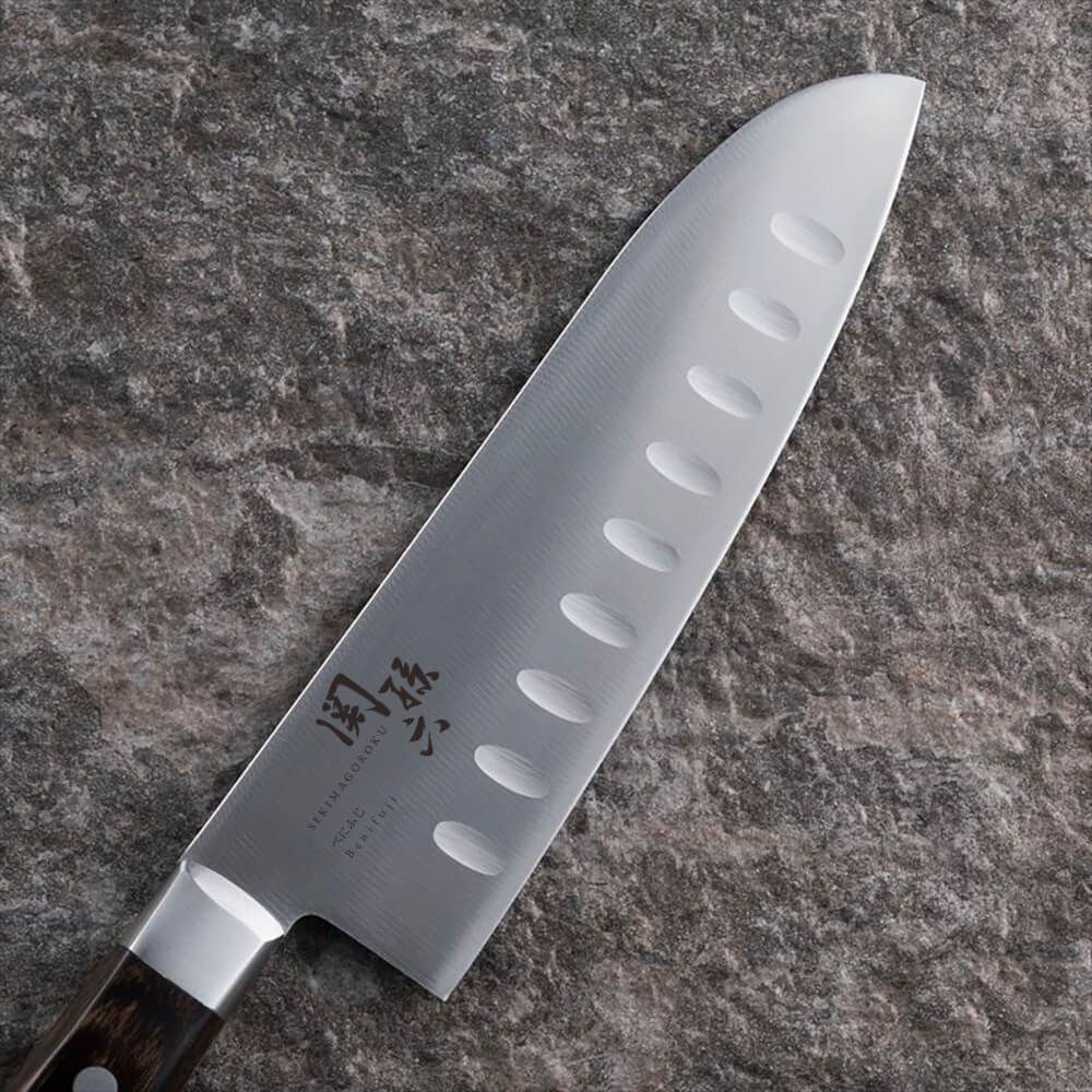KAI Seki Magoroku Benifuji Santoku Dimple 165mm, Seki Magoroku Benifuji Santoku Dimple 165mm 295 x 42 x 17 mm, 177 g, Made in Japan, 29.5 x 4.2 x 1.7 cm and 177 g, Standard