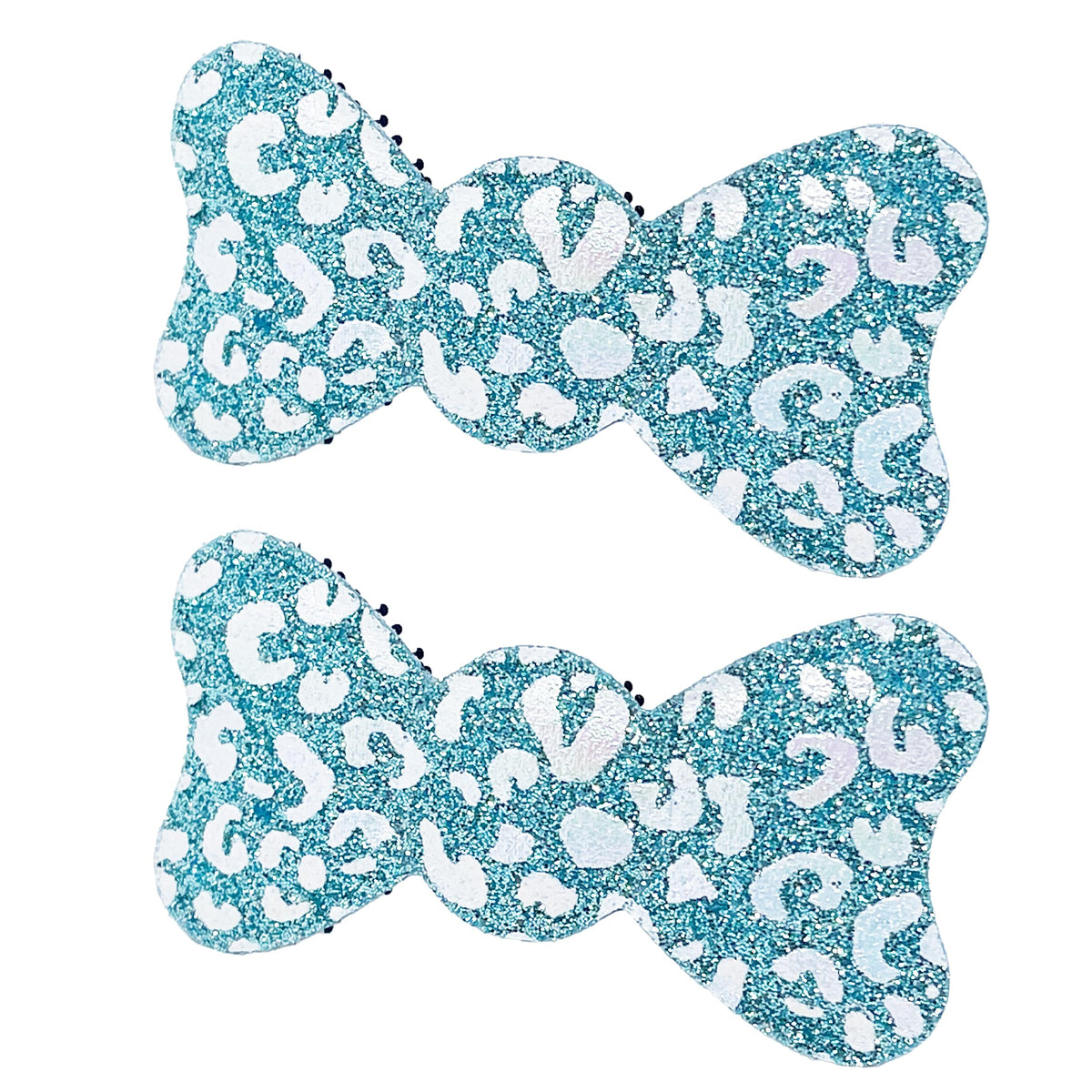 Glitter Plain-Color No-Crease Hair Clip for Bangs, Made in Japan, Mini Ribbons, Mini Ovals, Mini Tiaras and Crosses in Sets of 2
