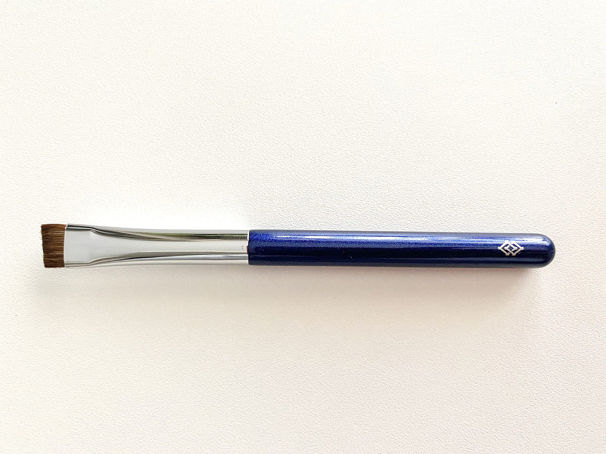 Houkodou Nagi Series N-B1 Eyebrow Brush, Horse Hair Makeup Brush for Eyebrows And Eyeliner, Blue