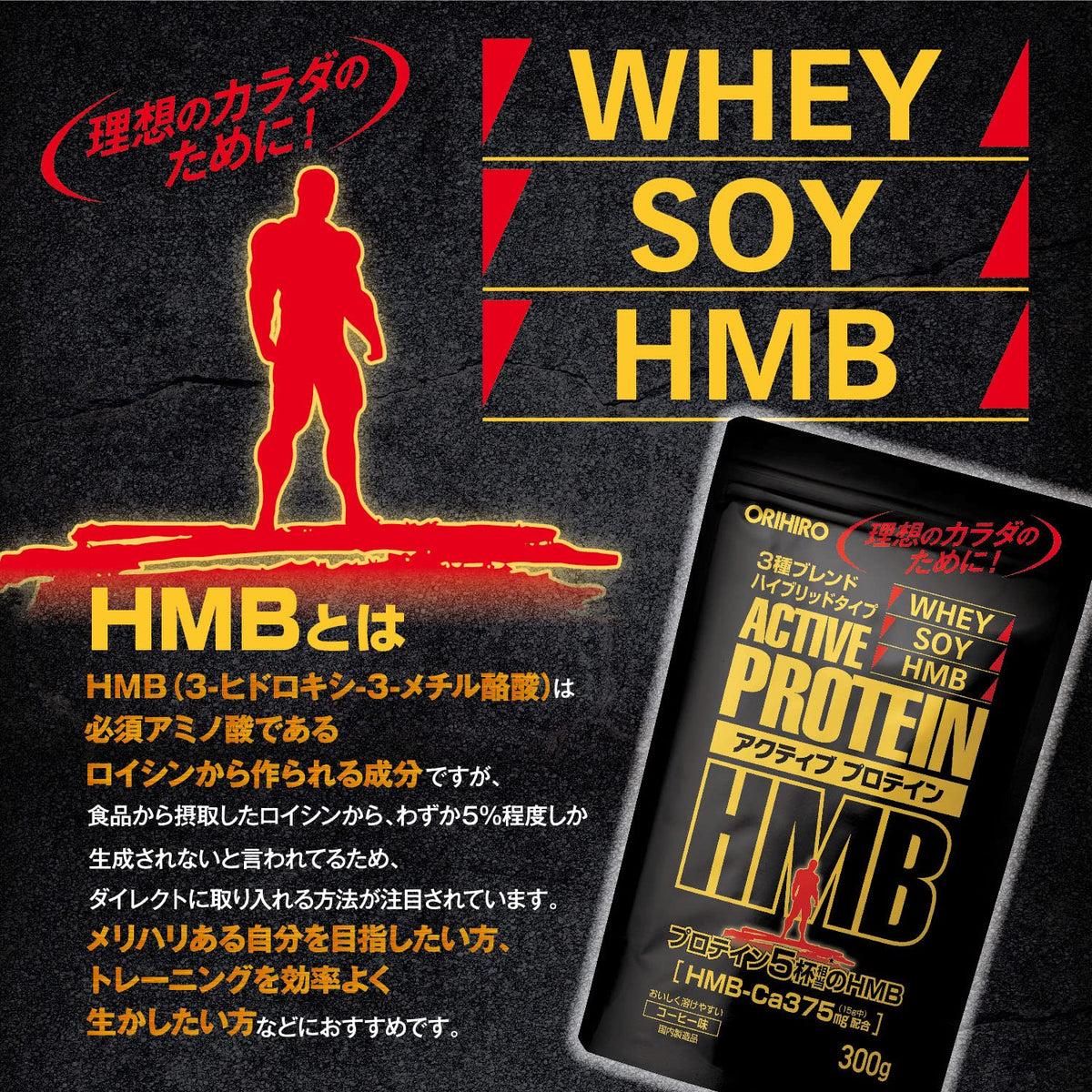 Orihiro Active Protein HMB Coffee, 300 g