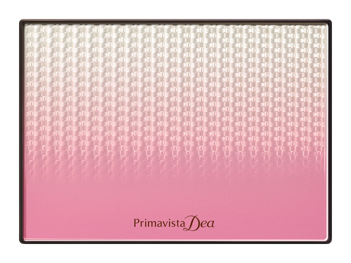 Primavista Dea Compact Case for Powder Foundation with Soft Sponge and 2x Magnifying Mirror, Horizontal Type, Refill Not Included, Made in Japan