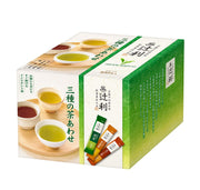 Tsujiri Instant Tea Sticks, Sencha, Genmaicha and Hojicha Assortment, 100 Sticks