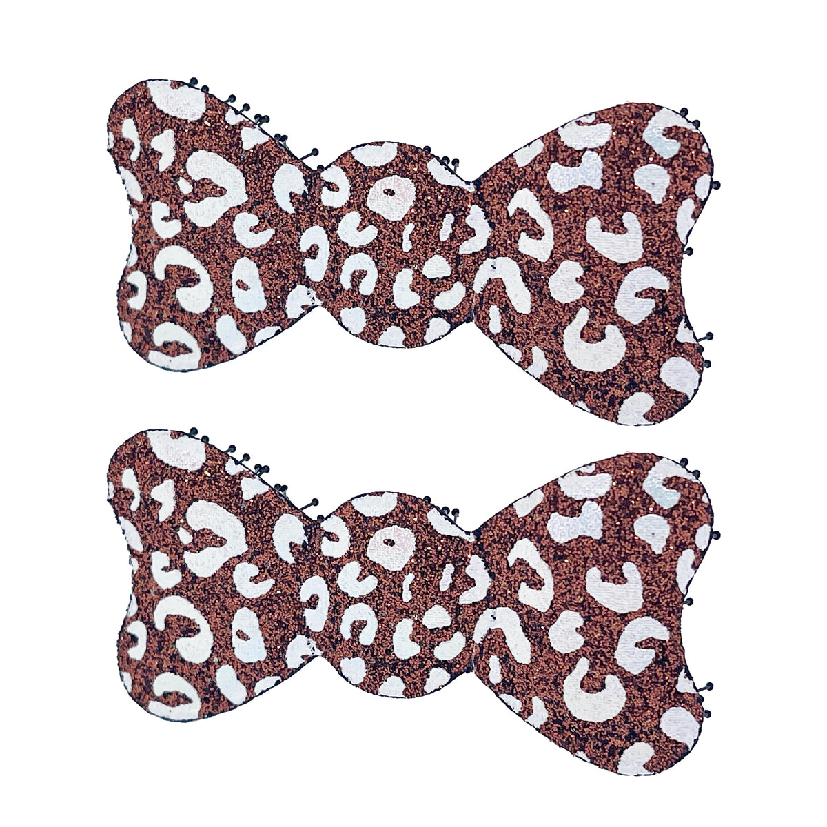 Glitter Plain-Color No-Crease Hair Clip for Bangs, Made in Japan, Mini Ribbons, Mini Ovals, Mini Tiaras and Crosses in Sets of 2