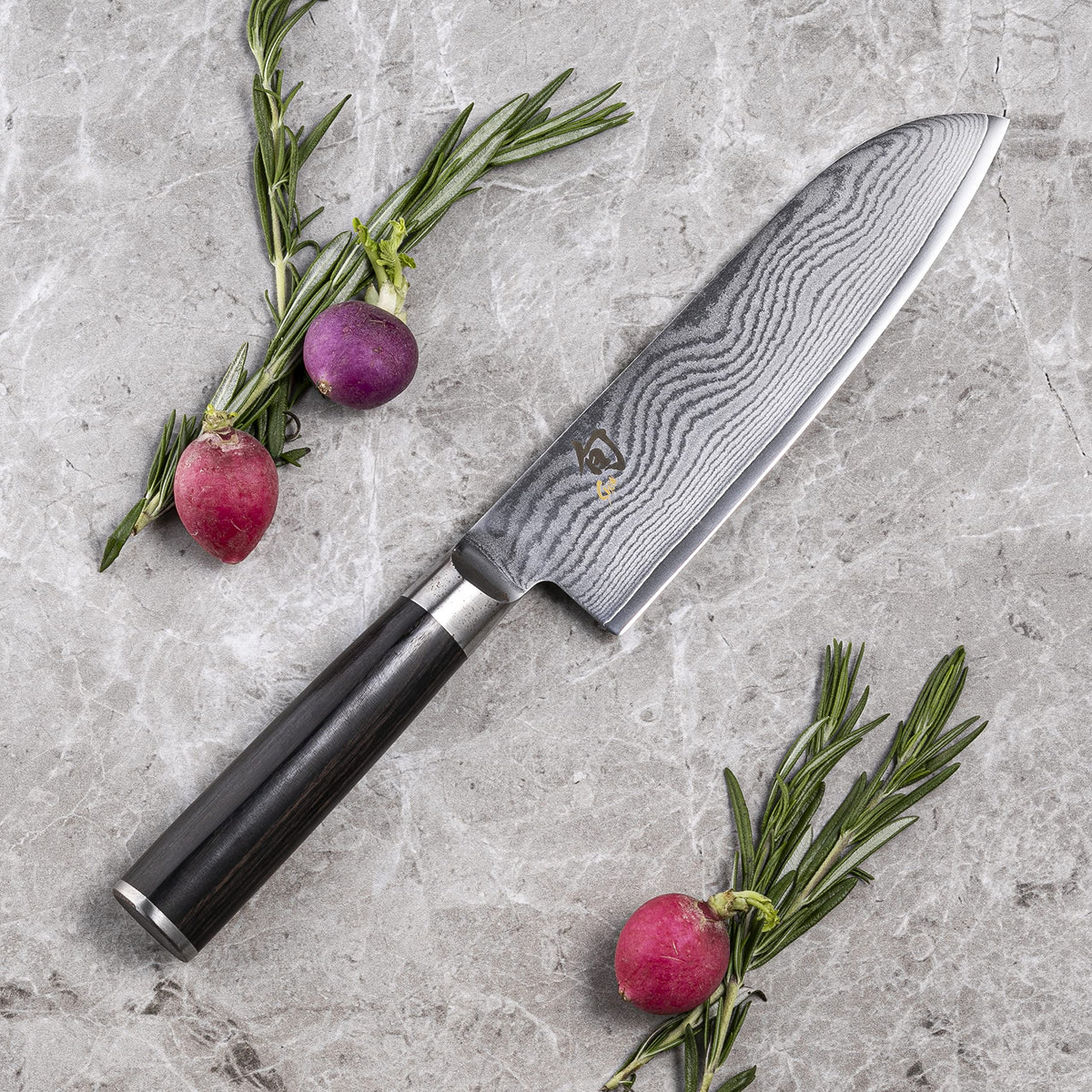 KAI Shun Classic Santoku — 33-Layer Damascus Blade