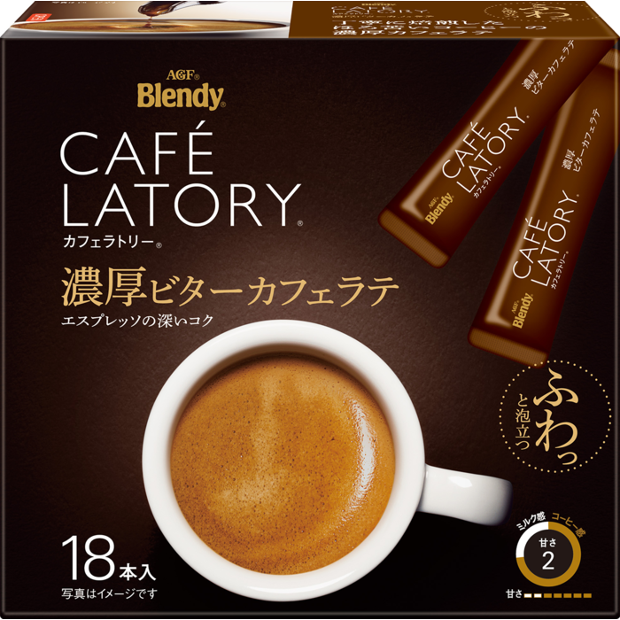 AGF Blendy Rich Bitter Cafe Latte Instant 18‑Stick Mix