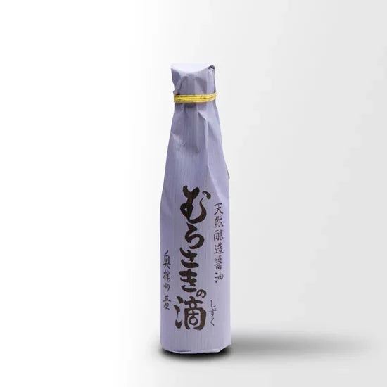 Adachi Brewery Saishikomi 300ml glass bottle with traditional Japanese label showing dark, rich twice-brewed soy sauce