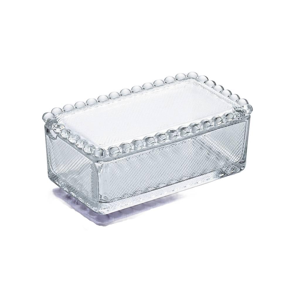 Aderia Classic Elegant Glass Butter Dish ½ Pound Handcrafted